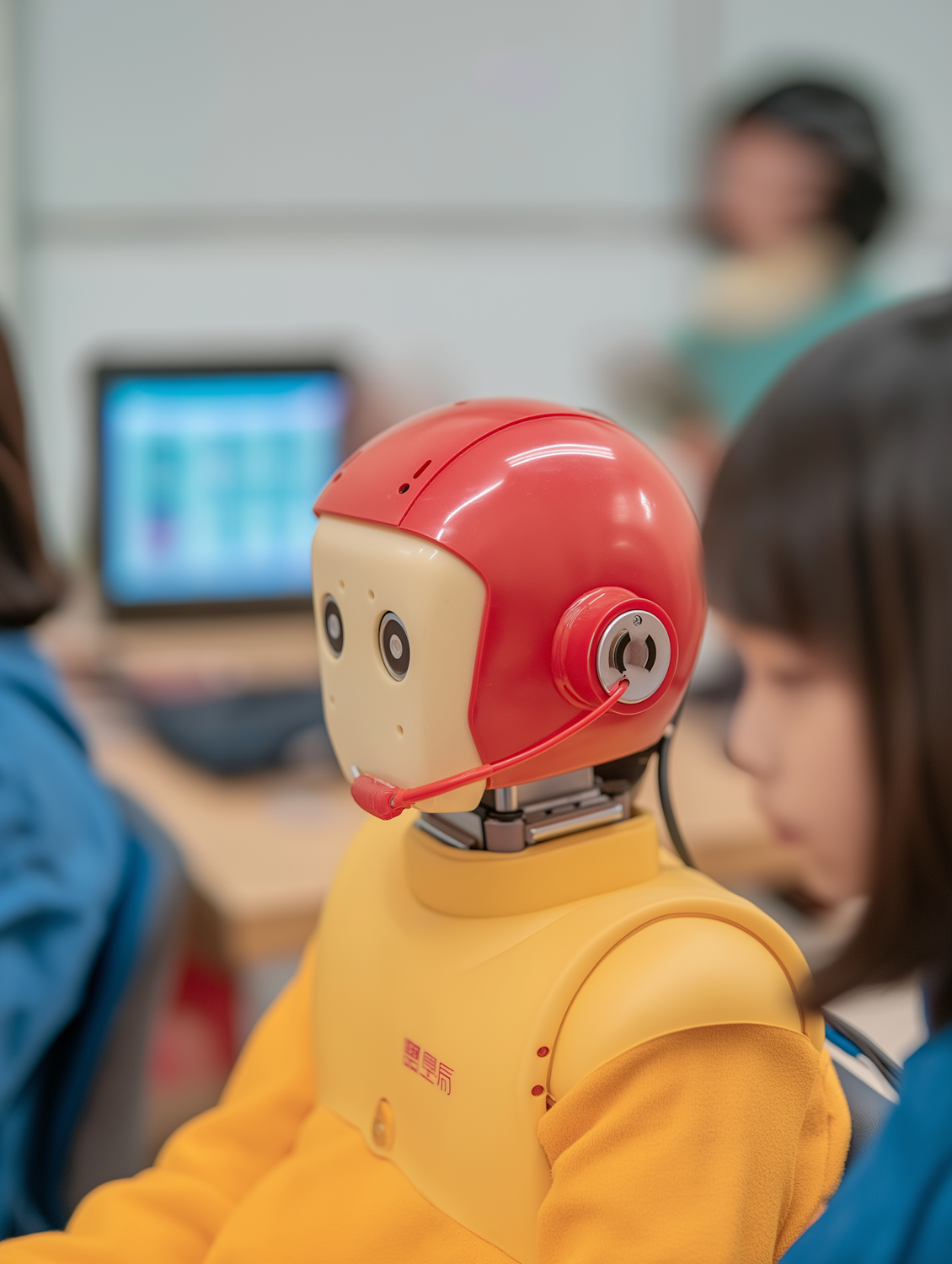 A user engaging with an adaptive AI learning platform on a tablet or computer, showing personalized content tailored to their learning needs.