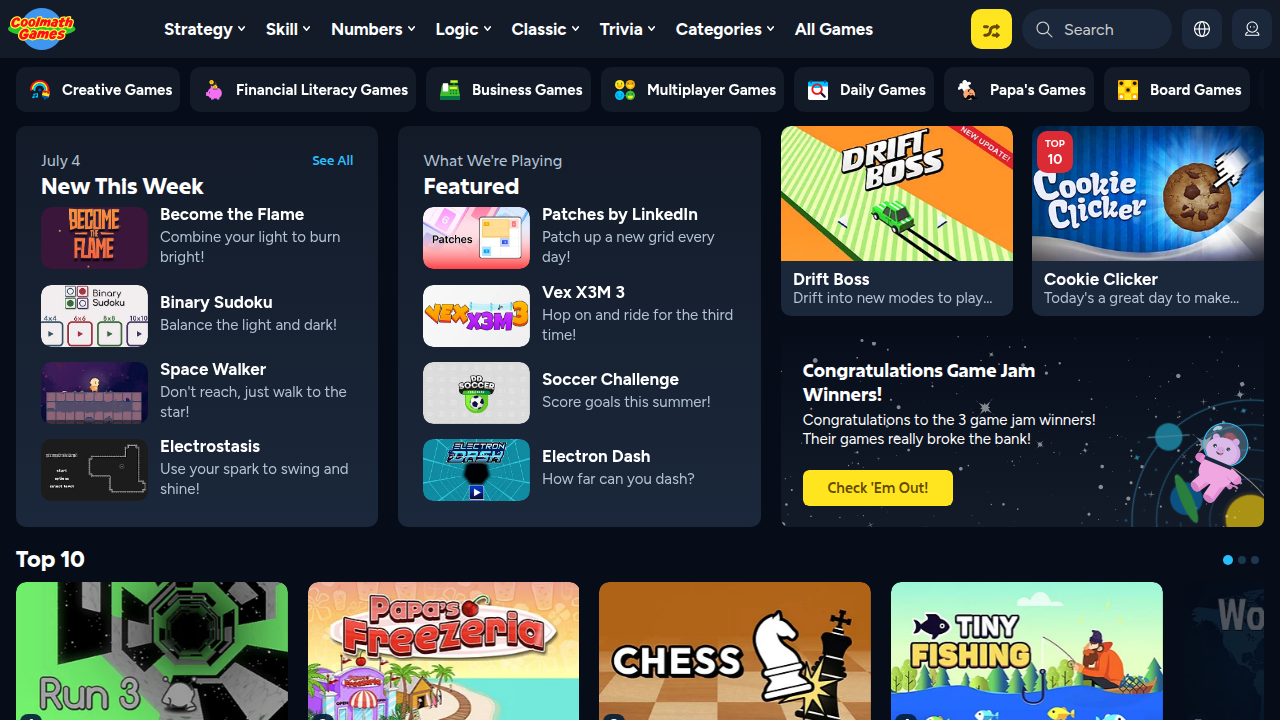 Find educational and strategy games like Hangman to boost critical thinking.