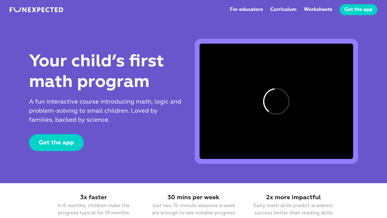 Funexpected Apps offers engaging math learning experiences for young children aged 3-7.