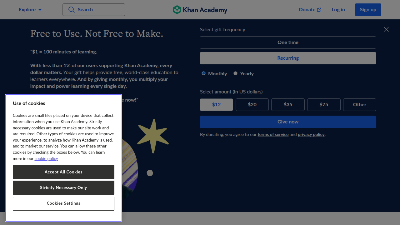 Khan Academy provides free, comprehensive math education resources from kindergarten through college.