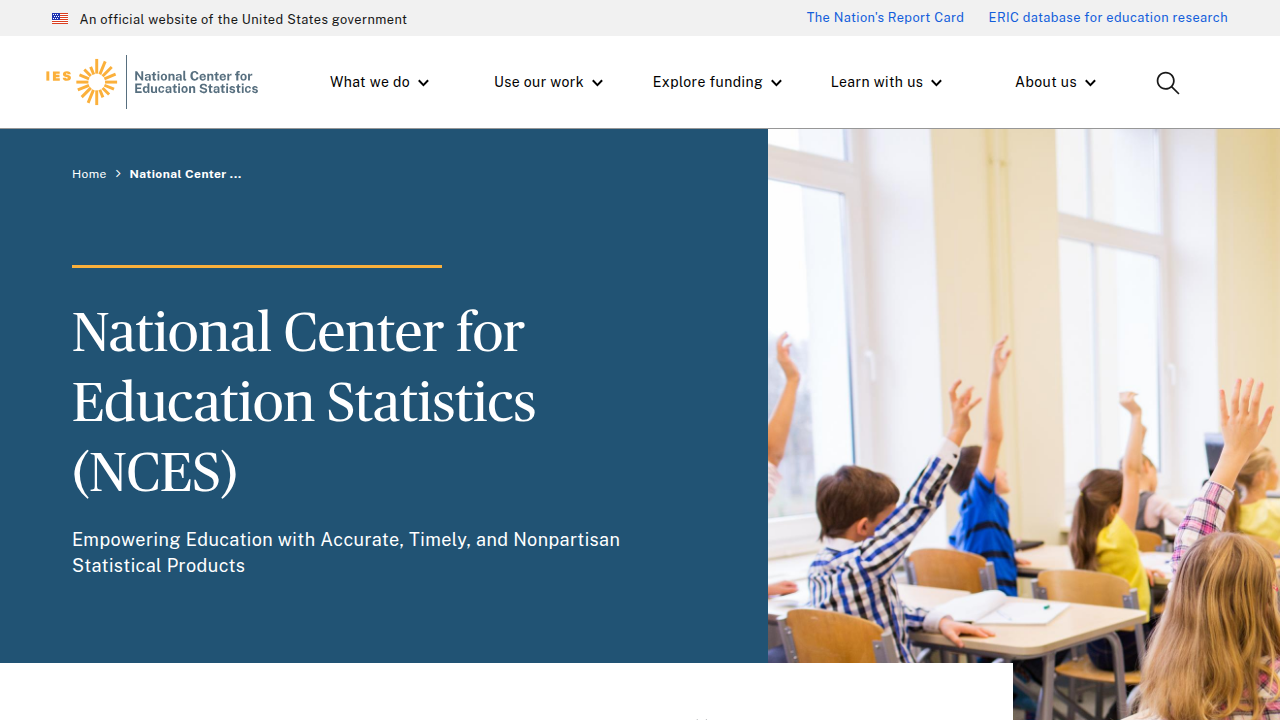 Access national data and reports on educational progress and outcomes from the NCES.